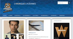 Desktop Screenshot of chroniqueslyceennes.fr