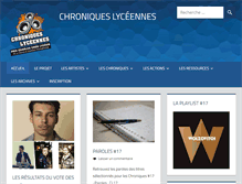 Tablet Screenshot of chroniqueslyceennes.fr
